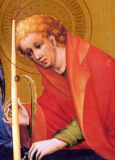 Dortmund, Marienkirche, Konrad von Soest, altare di Maria, pannello centrale, Giovanni da Conrad von Soest